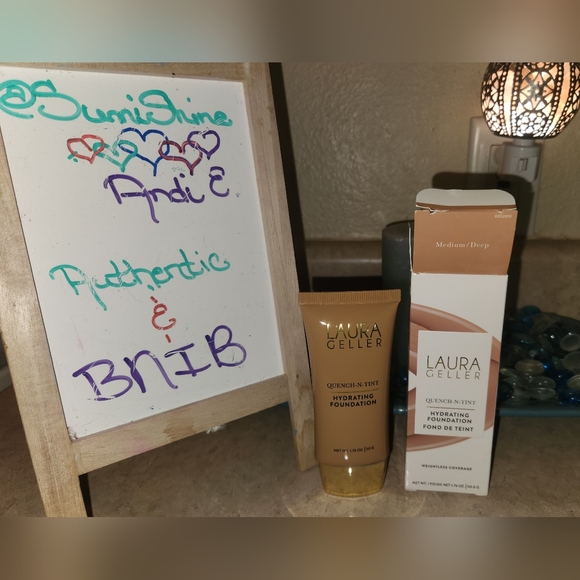 Laura Geller Quench-n-Tint Hydrating Foundation, MEDIUM~DEEP,  BNIB & AUTHENTIC - Picture 6 of 13